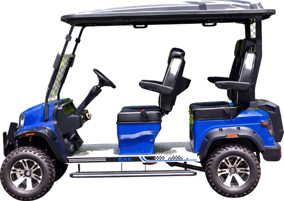 Four-passenger long-range electric golf cart